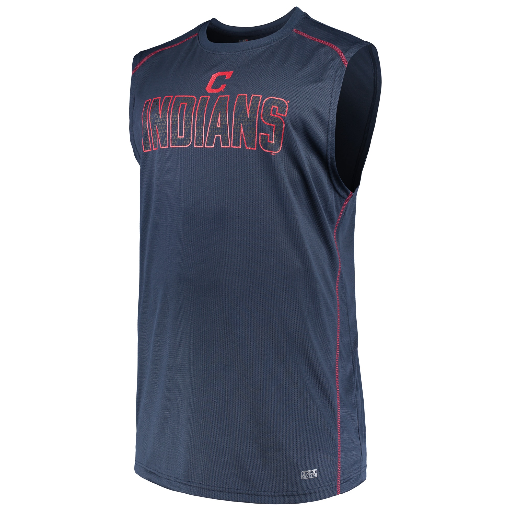 Men's Majestic Navy Cleveland Indians Big \u0026 Tall Legendary Strength Tank Top